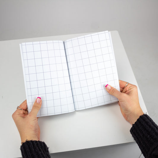 Black Large Grid Notebook