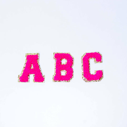 Hot Pink Chenille Patch